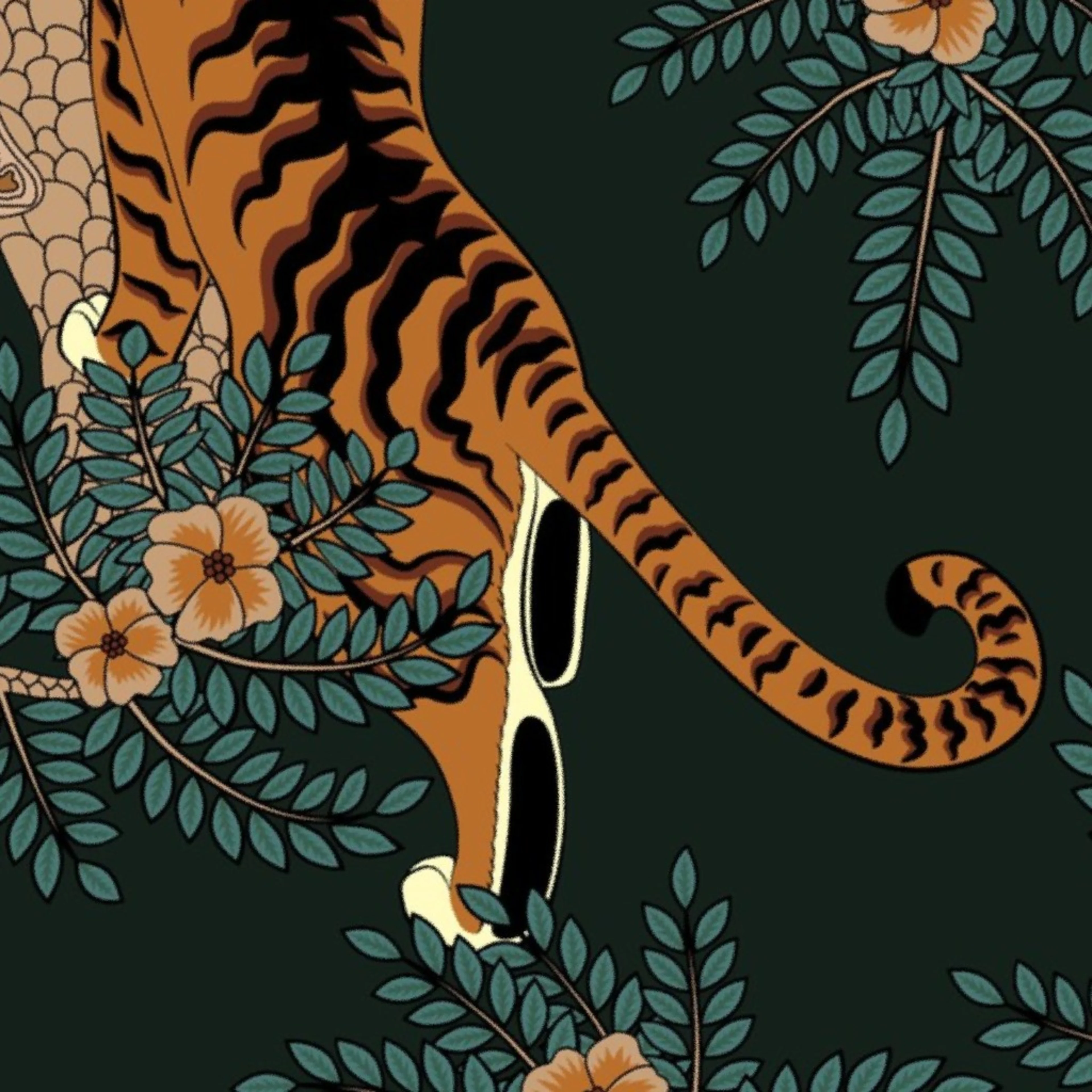 Tiger and peacock wallpaper by sveta_aho