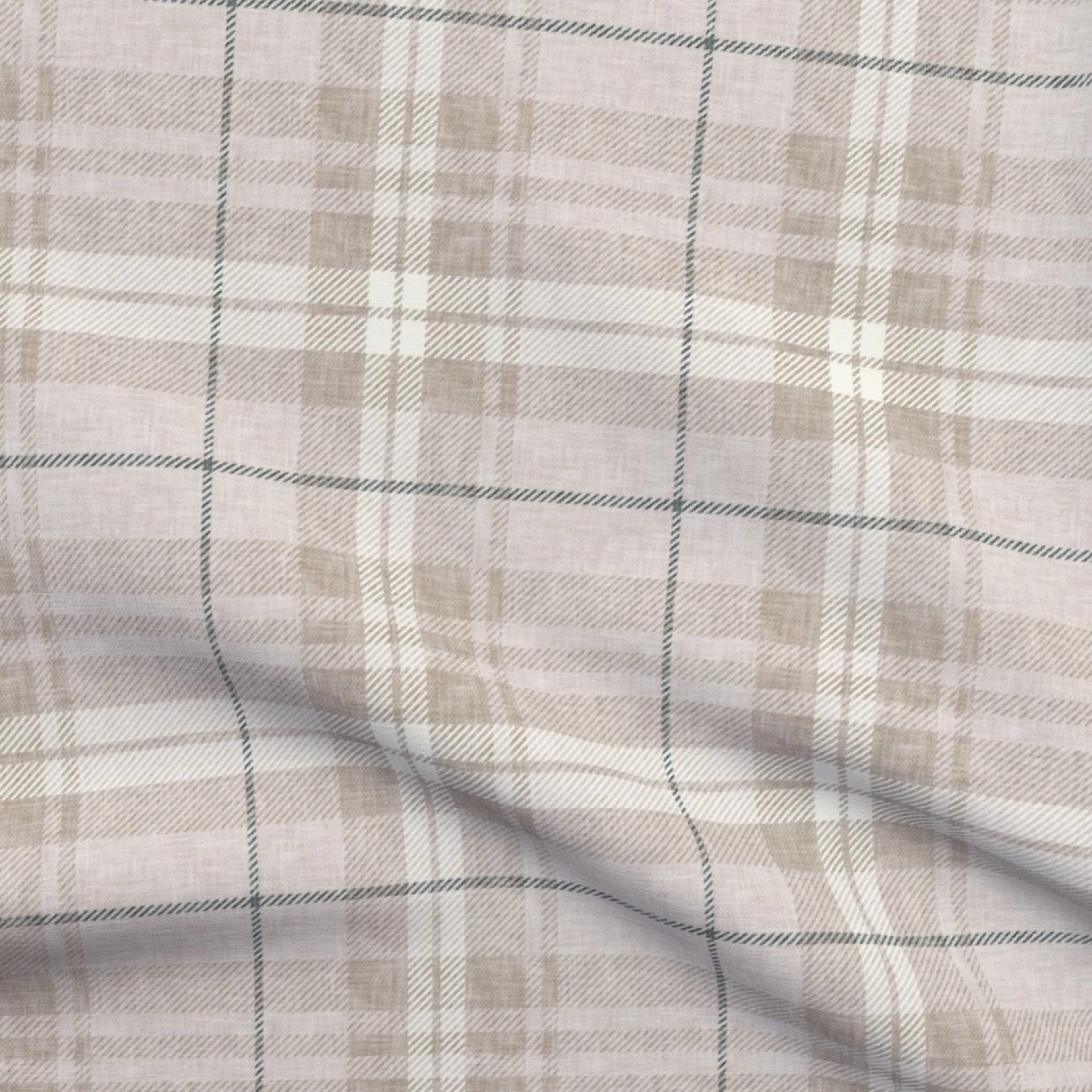 neutral fall plaid - OG - LAD21 Fabric bylittlearrowdecor
