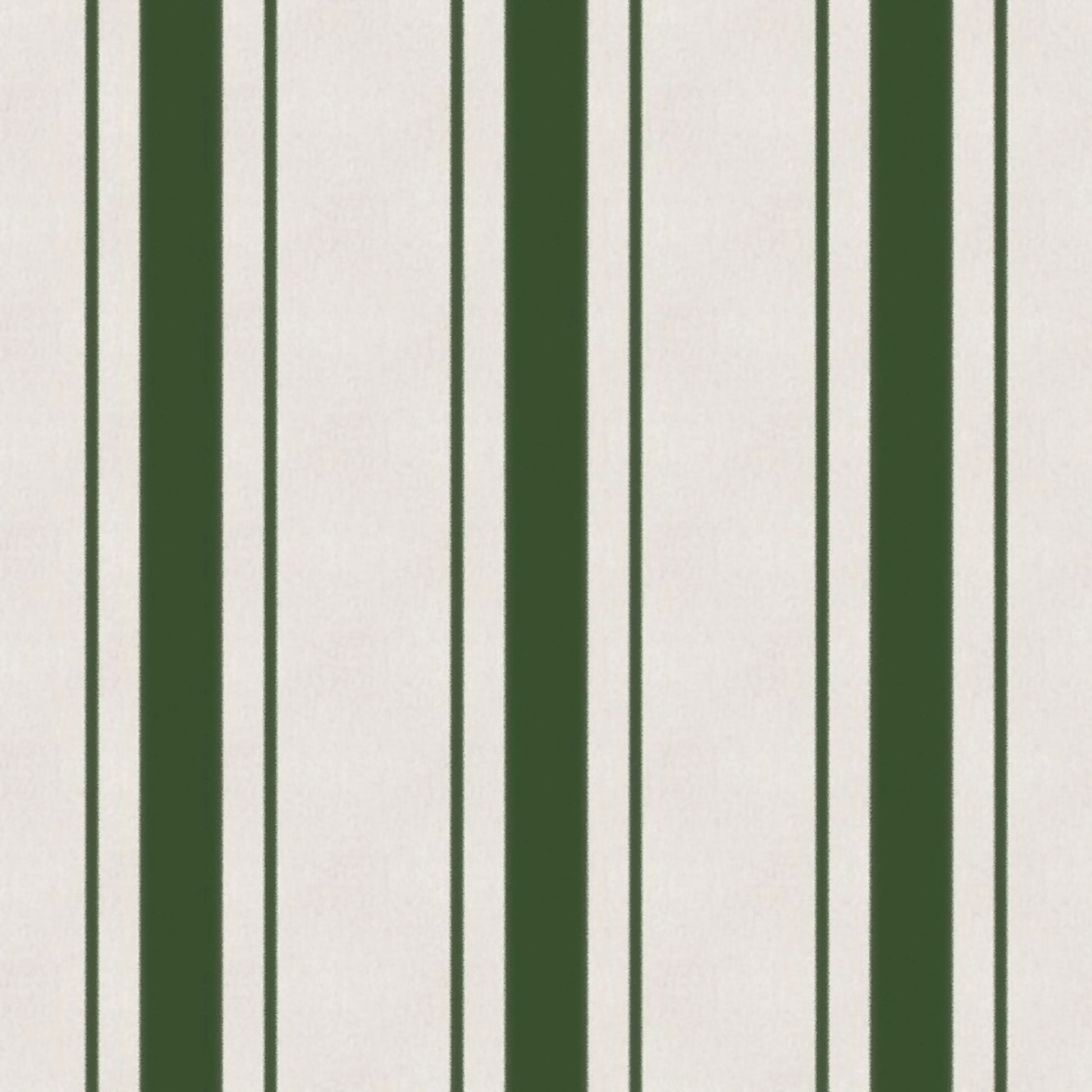 Forest Green Antique Vintage Mattress Ticking Stripe on Cream Wallpaper by paper_and_frill